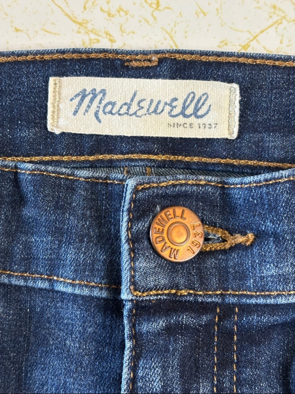 Madewell 9" High Riser Skinny Skinny Crop Stretch Blue Jeans Size W/28 - Picture 7 of 13
